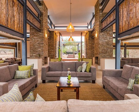 This luxury lodge is located west of the Kruger National Park to offer guests an ethnic-style retreat within the bushveld in the North-eastern Lowveld (Property for sale only)