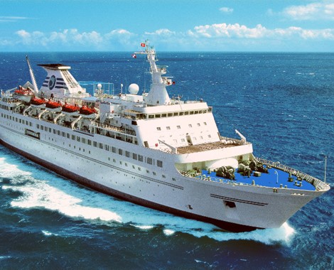 This well-known cruise ship was originally designed and built as a passenger ferry by Wartsila in Turku, Finland
